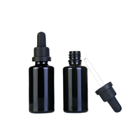 10ml 20ml 30ml 50ml 100ml Noir Cosmétique Paquet Soins de La Peau Roll on Dropper Spray Lotion Pompe Bouteilles En Verre