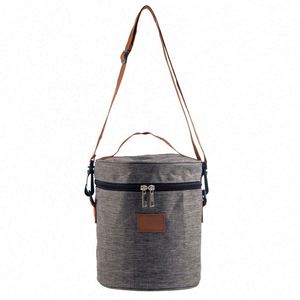 Sac isotherme rond léger et portable, imperméable, pour pique-nique et repas en plein air - Product Image 1