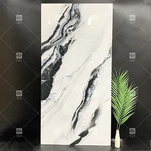 Luxury Panda White Porcelain Floor Wall Tile 60x120cm Marble Look Design Glazed Polished Tile For Living Room