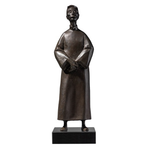Estatua de Latón de Lu Xun, Figura de Bronce Fundido, Decoración de Mesa, Adorno Artístico para Sala de Estar - Product Image 1