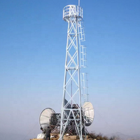 Tour de télécommunication autoportante en acier profilé à 4 pieds pour diffusion radio et télévision, 10m, 15m, 20m, 30m, 40m, 50m