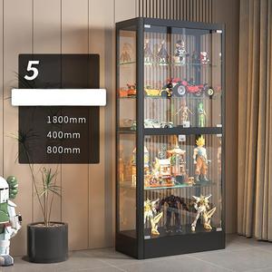 ตู้กระจกไฟ LED แบบทันสมัยสามารถล็อคได้ตู้วางพื้นสำหรับขายปลีก - Product Image 5