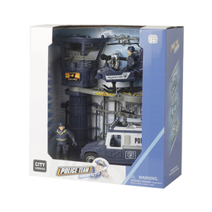 Đồ Chơi Cảnh Sát Bộ Đồ Chơi Giả Vờ Với Tháp Canh, Đồ Chơi Xe Cảnh Sát, Máy Bay Trực Thăng Mini Máy Bay Phản Lực Khoa Học Viễn Tưởng Tượng Mô Hình Đồ Chơi Cảnh Sát Nam - Product Image 3