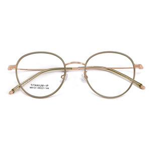 Monture de lunettes ovale tendance en titane, légère, monture complète, verres en résine, unisexe, origine Danyang, référence 8123 - Product Image 3