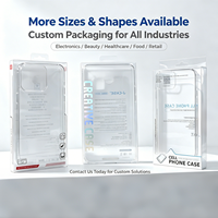 Boîte en plastique transparente personnalisée pour téléphone portable, emballage personnalisé avec impression de logo