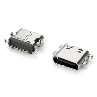 Conector USB Micro Tipo B 2.0 Vertical de 180 Grados Hembra para PCB, Embalaje en Cinta y Rollo