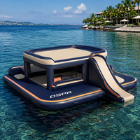 Plateforme flottante gonflable avec surface en EVA, flotteur robuste pour yacht, bateau, utilisation en lac