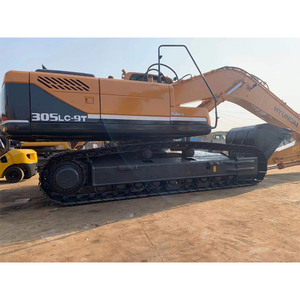 Excavadora de cadenas Hyundai 305LC-9T con motor Cummins, Bosch Rexroth, alta eficiencia, equipo de construcción pesado de color amarillo - Product Image 4