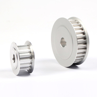 Pulley Timing Transmisi Mekanis Seri HTD3M/5M/8M Aluminium Anodized Custom Keyway/Bore, Pemesinan CNC Langsung dari Pabrik