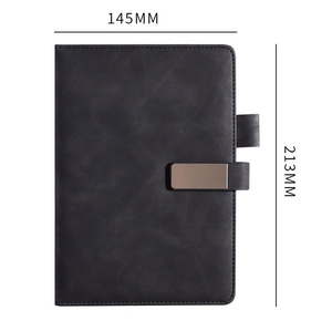 High Quality A5 100Sheets Pu Leather Hardcover Business Office Notebook Dairy Book for Student - Product Image 5