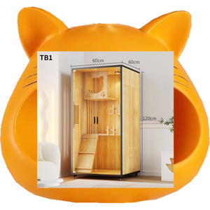 Casa para Gatos Moderna de Madera Maciza, Gabinete para Mascotas, Jaula para Gatos, Transpirable, Impermeable, Cálida, Casa para Gatos de Interior para Todas las Estaciones - Product Image 6