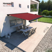 Auvent de jardin rétractable de grande taille en aluminium, personnalisable, électrique, de luxe, pour l'extérieur, Hooeasy