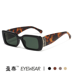 Eyewear Square Sunglasses Orange <b>Frame</b> UV400 Protection Unisex Style - Product Image 3