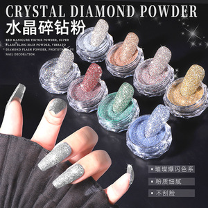 Polvo de Diamante Cristalizado Azul Brillante para Manicura, Decoración de Uñas DIY - Product Image 5