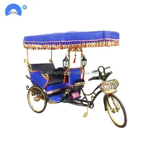 Handwork 3 Wheel Tricycle Electric Pedicab Rickshaws For Wedding Touring
