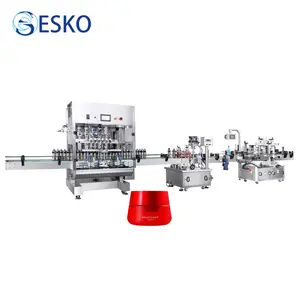 ESKO Automatic Filling Machinery 6 Heads Cosmetics Gel Cream Filling Machine With Capping And Labeling Machine