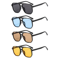 LBASHADES 666 Nueva Tendencia 2025, Gafas de Sol Cuadradas con Marco Grande, Protección UV400, PC, Logotipo Personalizado, Diseño de Marca, para Hombre y Mujer