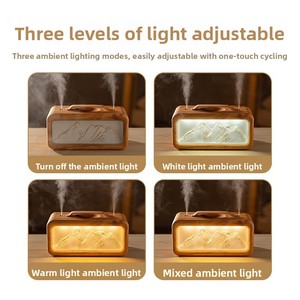 New Snow Mountain 600ml Humidifier Creative Fireplace Atmosphere Lamp Home Office <b>Desk</b> Large Capacity Humidifier - Product Image 4