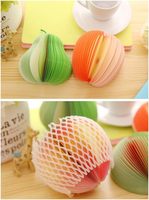 Promotion VUE 3D en forme de fruit Notes autocollantes Pomme en forme de fruit Note collante