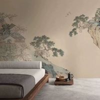Papier peint mural en vinyle sur toile, peinture chinoise traditionnelle de haute qualité pour décoration murale intérieure, vente en gros pour salon