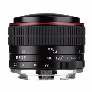 कैनन EOS के लिए Meike 6.5mm F2.0 Fisheye लेंस Nikon सोनी ई फ़ूजी Fujifilm एक्स ओलिंप M4/3 माउंट mirrorless कैमरों