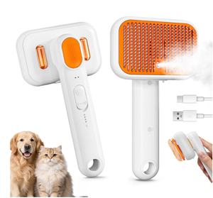 Nouveau produit phare : Brosse de toilettage rotative autonettoyante pour <span class=keywords><strong>chiens</strong></span> et chats, avec bouton de massage et élimination <span class=keywords><strong>des</strong></span> poils. - Product Image 4