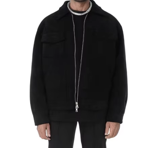 <span class=keywords><strong>2025</strong></span> Áo khoác bomber nam mới xuyên biên giới thời trang dạo phố sợi polyester có khóa kéo túi lớn Châu Âu mỹ hợp thời trang - Product Image 1