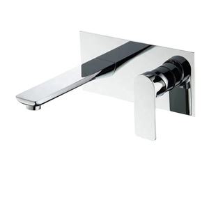 Robinet de salle de bain mural en laiton chromé de luxe, mitigeur <span class=keywords><strong>d</strong></span>'<span class=keywords><strong>eau</strong></span> froide et chaude encastré pour lavabo, robinets à <span class=keywords><strong>d</strong></span>ébit contrôlé tendance - Product Image 1