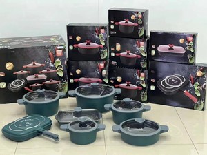 Ensemble de casseroles et poêles antiadhésives en <span class=keywords><strong>aluminium</strong></span> moulé 10 pièces, tendance du moment pour la cuisine - Product Image 3