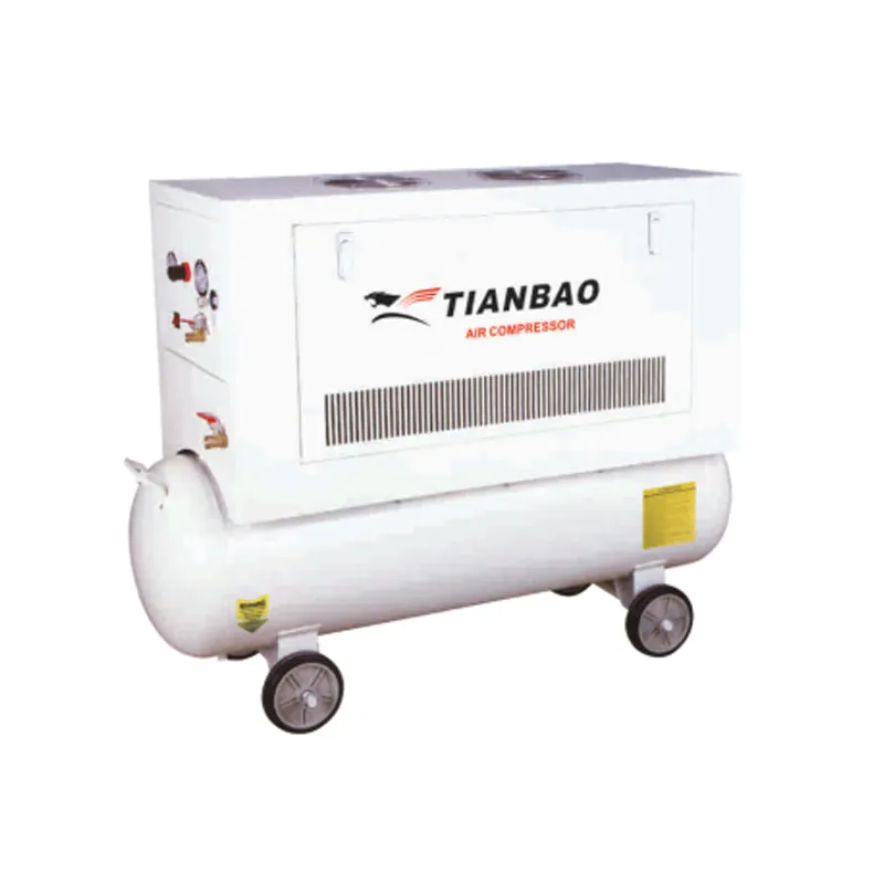 TianBao TB-A6-1200/1500W 120L/min 1440 r/min 9.5HP/7.2KW 63.7*12MM 260L 고압 오일프리 휴대용 공기 압축기 기계