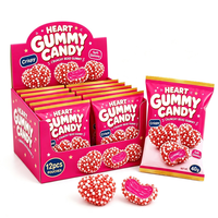 BESTAR Office Casual Snack Snoepgoed 12 stuks Knapperige smaak Hartvormige Gummy Crunchy Bead Coated Zachte Snoepjes Zoete Traktatie