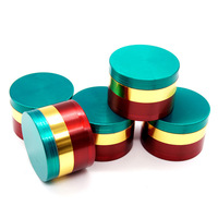 2026 POPULAR Molinillo de Hierbas Metálico de 40mm, 50mm, 55mm, 63mm, para Tabaco y Especias, Venta al por Mayor, Bajo MOQ, Logotipo Personalizado, Molinillos de 4 Capas para Fumar