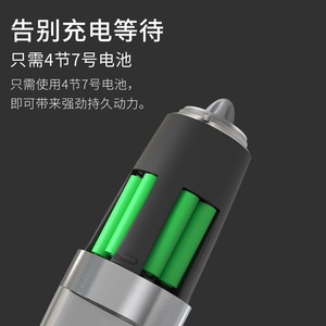 เครื่องบดพริกไทยไฟฟ้าแบบใช้แรงโน้มถ่วง สีดำเงิน รูปทรงกระบอก ใช้แบตเตอรี่ เหมาะสำหรับการเดินทางและใช้ในครัว - Product Image 4