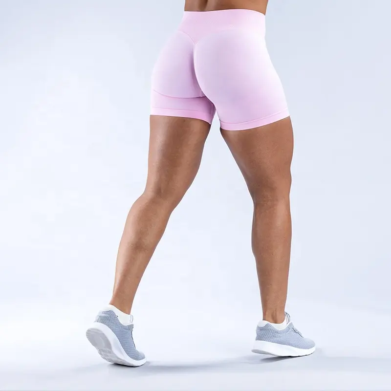 Vêtements de sport à la mode Compression à séchage rapide Push Up Yoga Fitness Wear Short de course d'entraînement de sport sans couture personnalisé pour les femmes