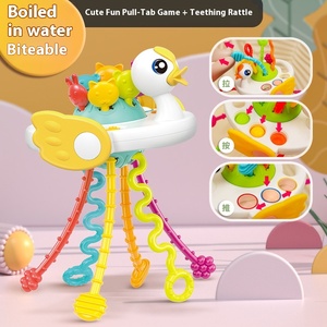 Nuevo <span class=keywords><strong>astronauta</strong></span> dedo tirar divertido juguete infantil plástico apretar bebé mordedor con cuerda educación temprana para Amazon - Product Image 1