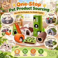 Maison pour chat cylindrique en feutre double couche, condo multi-chats avec lit supérieur, abri intérieur pour animaux de compagnie, couleur personnalisée, vente en gros