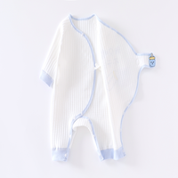 Combinaison pour bébé nouveau-né de 0 à 6 mois, mignonne, avec appliqué matelassé, motif de dessin animé, lavable, 100% coton à l'extérieur, 100% polyester à l'intérieur