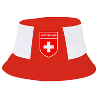 Impression drapeau country football extérieur unisexe réversible golf tricoté chapeau de seau personnalisé