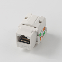 Módulo de Conector Hembra para Panel de Montaje, RJ45 8P8C, Tipo IDC, 90 Grados, Cat.6, UTP, Conector Keystone para Redes