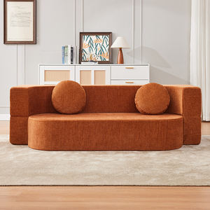 Modernes Hochwertiges Einzigartiges Stoff-Schwamm Faltbares Wandelbares und Ausziehbares Komprimiertes Modulsofa-Set Schlafsofa - Product Image 4