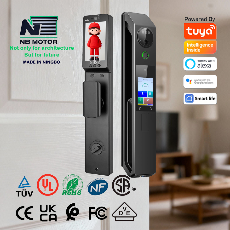 Smart Fingerprint Door Lock Handle: 5-in-1 Keypad Lock with APP, IC ...