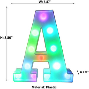Colorido LED Letter Light Synchronous Controle Remoto Proposta Celebridade Internet <span class=keywords><strong>Digital</strong></span> Decoração Interior Decorações De Natal - Product Image 5