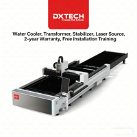Machine de découpe laser à fibre DXTECH 1530 1000W avec table d'échange pour tôles en aluminium, laiton et acier inoxydable