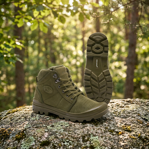 EIKLAND Unisex Olive Green Canvas Hiking Boots Round Toe Breathable All Season Outdoor Trekking Shoes Rubber Outsole EVA Midsole - Product Image 6