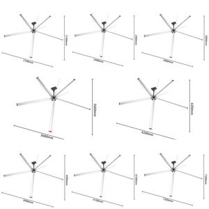 Nhà máy trực tiếp hvls công nghiệp quạt trần nhà cung cấp với Giao <span class=keywords><strong>h</strong></span>àng nhanh chóng và tùy biến - Product Image 2