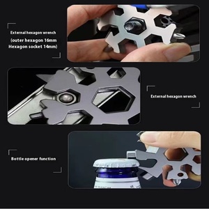 Cổ Xách Tay 18-in-1 Đa Chức Năng Lục Giác Bát Giác Tuốc Nơ Vít Cho Ngoài Trời DIY Metric OEM Tùy Chỉnh Chìa Khóa Bông Tuyết Cờ Lê - Product Image 3