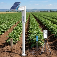 Système d'irrigation agricole multi-paramètres à capteur automatique de profil de température et d'humidité du sol, alimenté par énergie solaire, 4G/WiFi, basé sur le cloud
