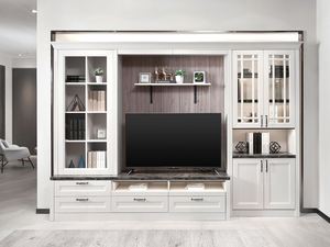 ตู้ทีวีไม้ดีไซน์วิลล่าใหม่หรูหราปรับแต่งได้เฟอร์นิเจอร์ห้องรับแขกทันสมัยแผงร่วมสมัย - Product Image 4