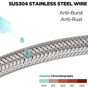 1/2 "x 1/2" connecteur de tuyau flexible en acier inoxydable tressé BSP raccord tuyaux queue connecteur Flexible bricolage remplacement - Product Image 6