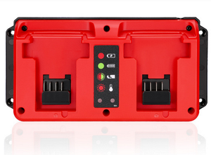 QIYUN stasiun pengisi daya Cepat 2 Port pengisian daya Cepat baterai M18 untuk Milwaukee atau Dewalt atau Ryobi atau makitastasi kompatibel - Product Image 4